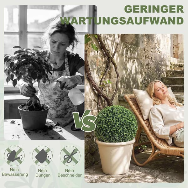 52 cm konstgjorda eukalyptusbollar, set om 2, UV-resistenta