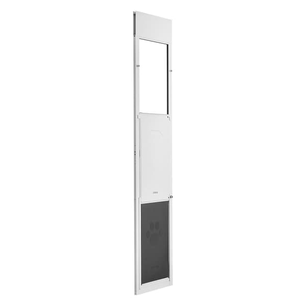 Skydedør i glas til hunde, justerbar 75-80 tommer, XL-klap