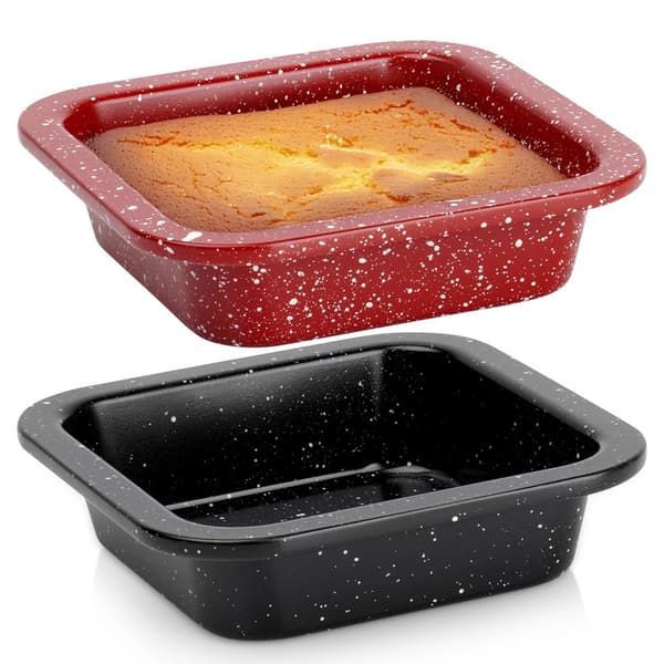 Fyrkantiga bakformar, granit non-stick, 12x12 cm, 2-pack