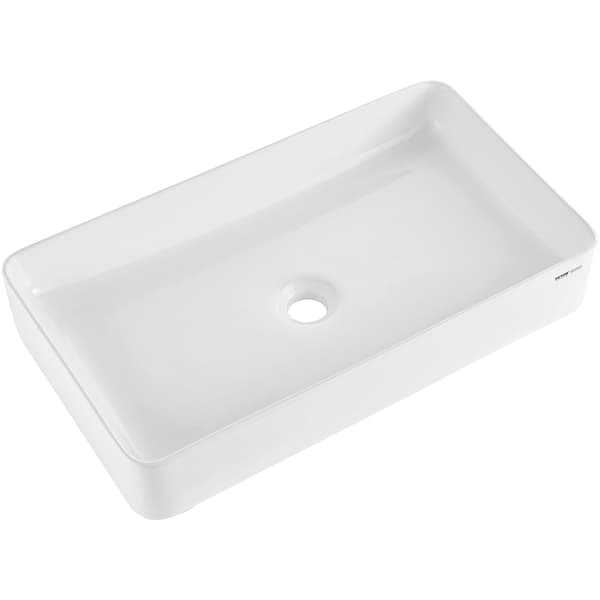 Rektangulär diskho, 61 x 33 cm vit keramik