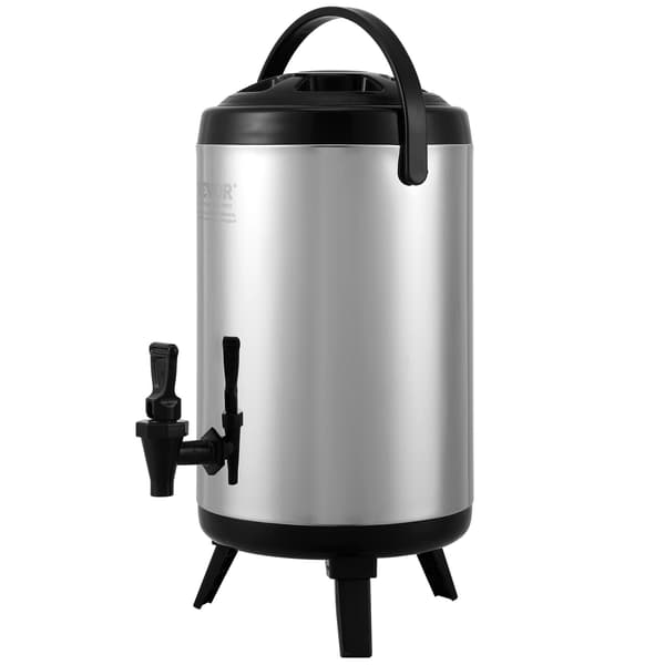 Isoleret drikkevaredispenser, 7,5 liter, rustfrit stål, tap