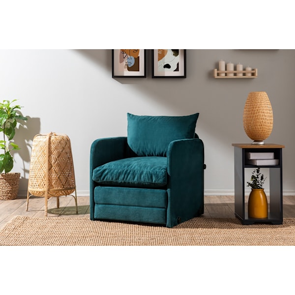 1-sædet sovesofa Saga Single - Petrol Green