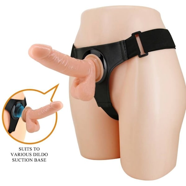 Pretty Love - Harness Briefs Universal Sele Med Dildo Tom 20 Cm Naturlig