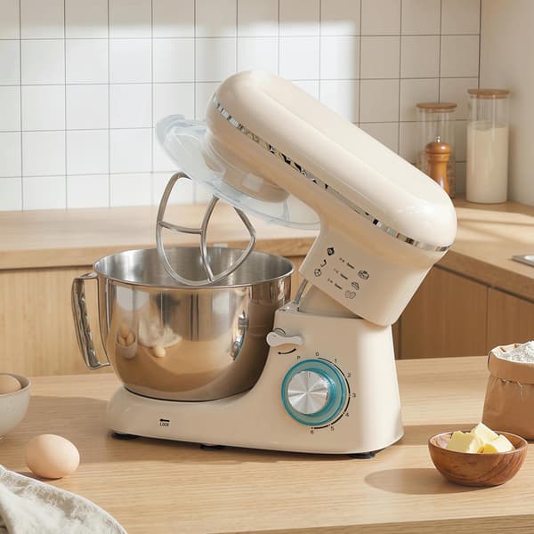 Standmixer med 4,5L skål i rustfrit stål, 1300W, beige
