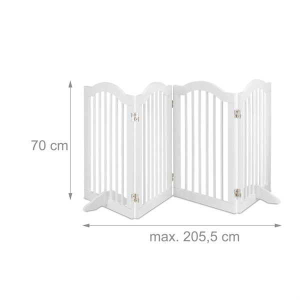 Valkoinen turvaportti 70 cm