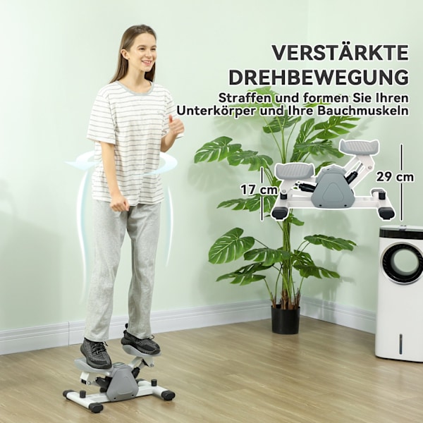 Mini stepper kotiin LCD-näytöllä, ylös-alas stepperi liukumattomilla polkimilla, stepper-kotitreeni jopa 100 kg, jalkaharjoitteluun, kotitoimiston kun
