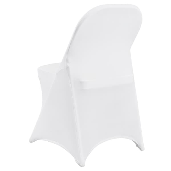 Hopfällbara stolsöverdrag, stretchspandex, vita, 30-pack