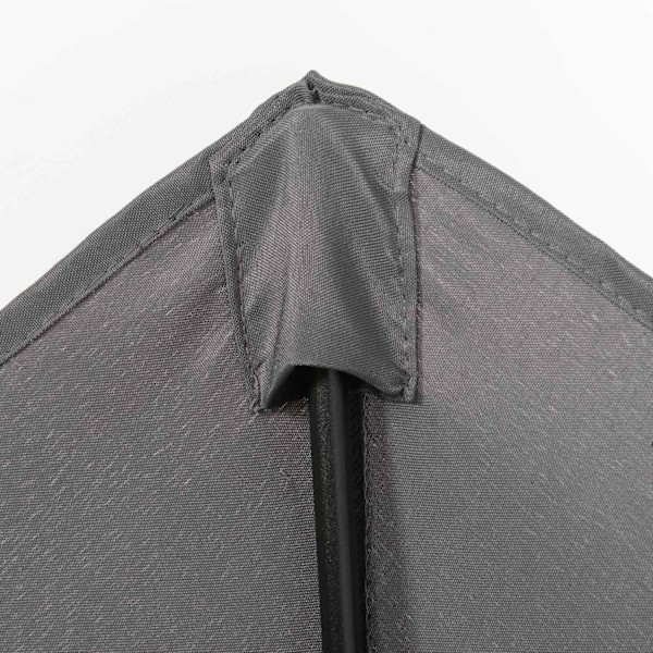 Parasol Ø196 cm, roterende parasol med foldefunktion, sekskantet altanparasol, strandparasol, vindtæt, stabil markedsparaply, krankparasol, solafskærm