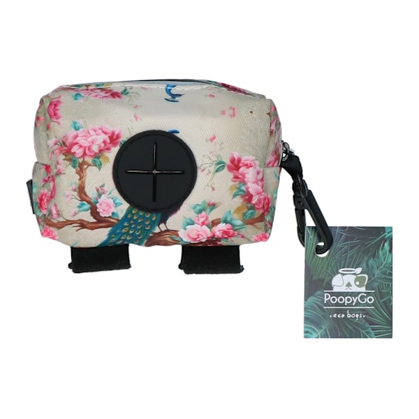 PoopyGo Poop taske dispenser Peacock (hvid)