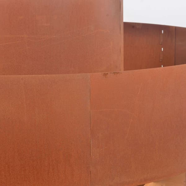 Urtespiralpyramide, 3-delt stål, rustfinish