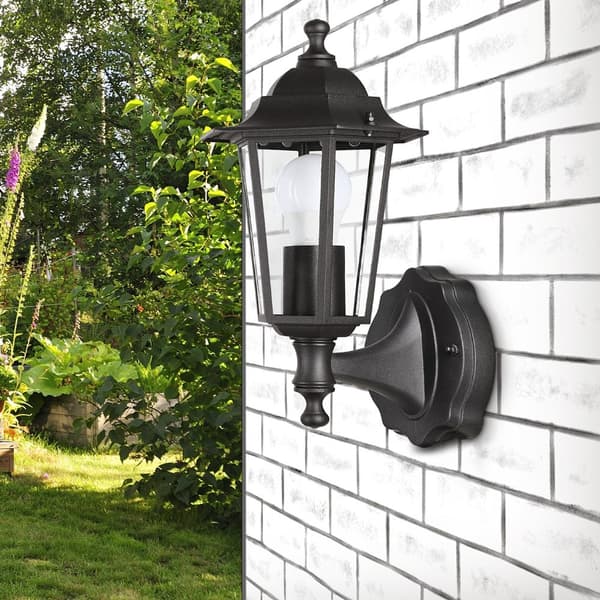 Utomhusvägglampa, IP44, Aluminium, E27-sockel