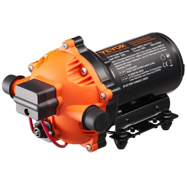 12V membranvattenpump, 5 GPM, 1/2 tum MNPT