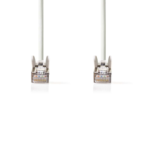 CAT5e netværkskabel | SF/UTP | RJ45 Mand | RJ45 Mand | 5,00 m | runde | PVC | Hvid | Blister