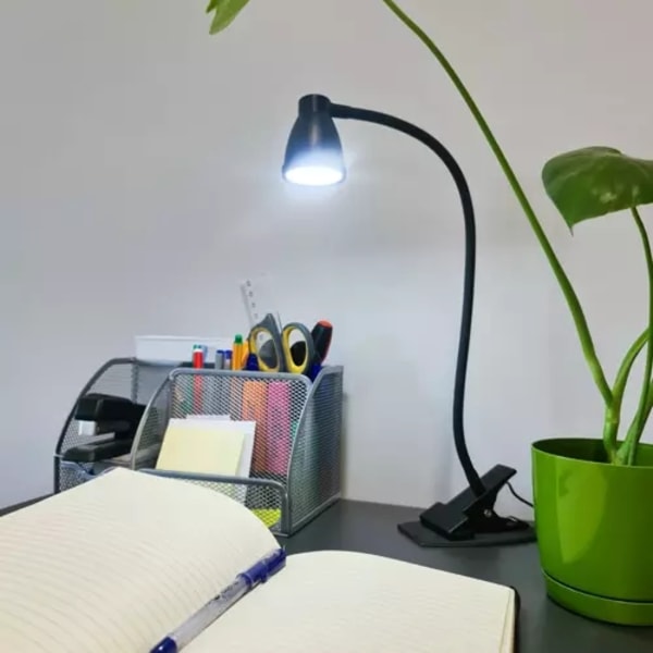 Bordlampe med clips - sort Izoxis 19454