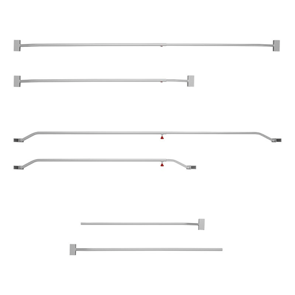 Presenningsfäste aluminium justerbar 132-204cm för släpvagnsskydd