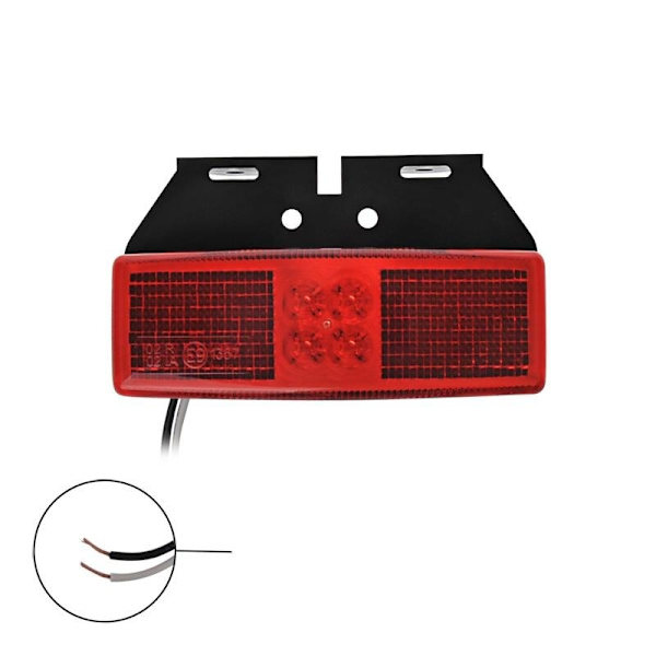 Takavalot 12/24V punainen 110x40mm LED pidikkeellä