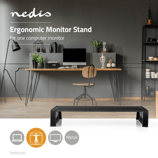 Monitor Stand | Ergonomisk: Yes | Maksimal bæreevne: 16 kg | Universal | Justérbar højde: Nej