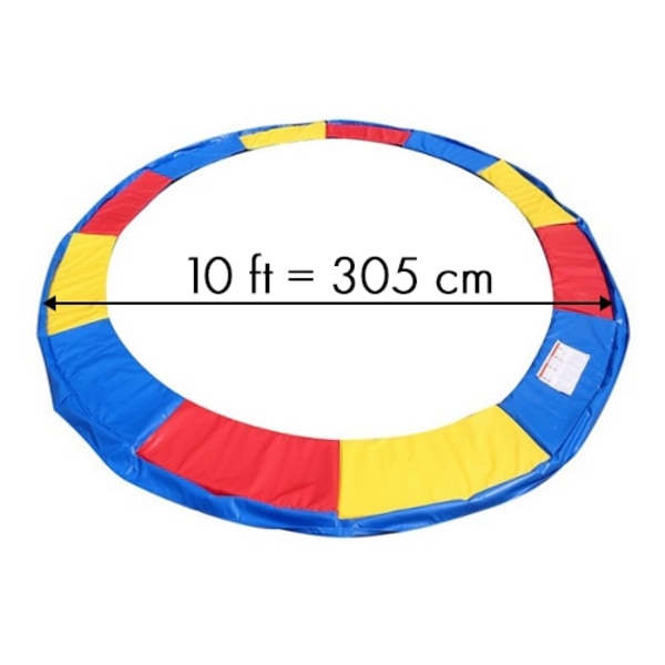 Färgglatt fjäderskydd till studsmatta 305 312 cm 10 fot