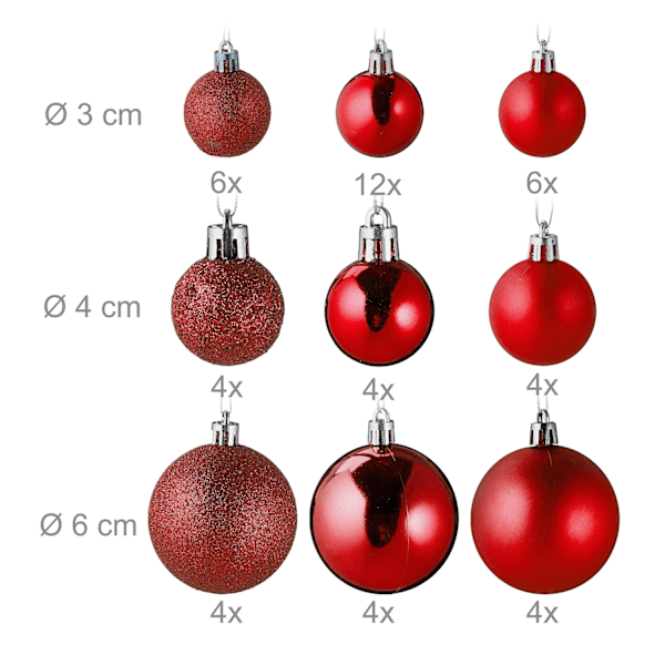 Julgranskulor i 100-pack
