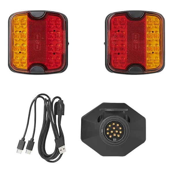 Trailerlygter LED med magneter trådløs (Bluetooth) 13-polet