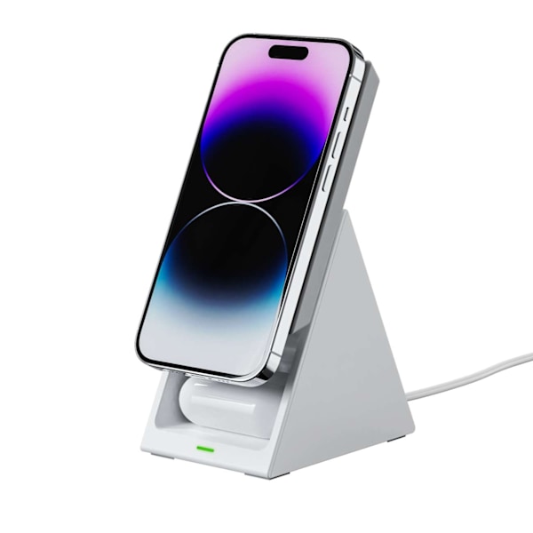 3in1 Laddstation Choetech T600 15W induktiv laddare vit