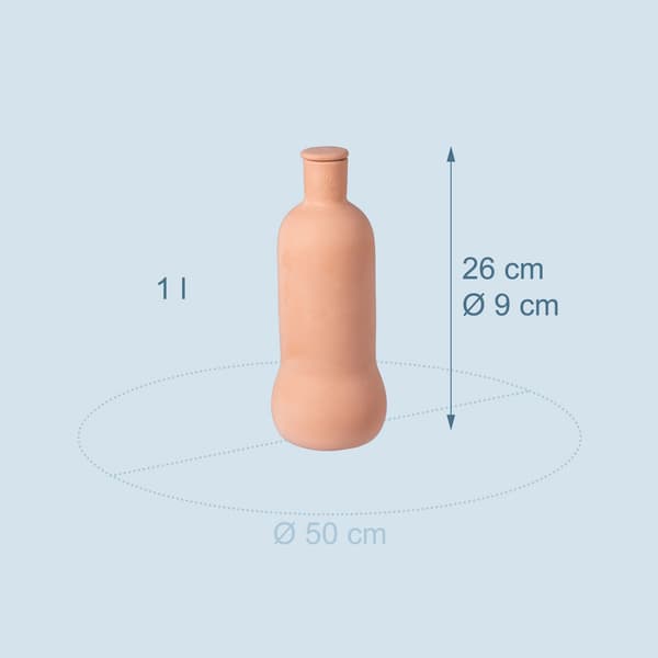 Terrakotta-vattenbehållare för växter, 1 l, set om 2