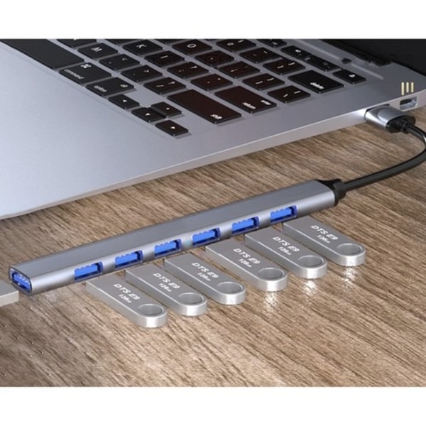 HUB USB- 1 port 3.2 + 6 portar 2.0 Izoxis 24374