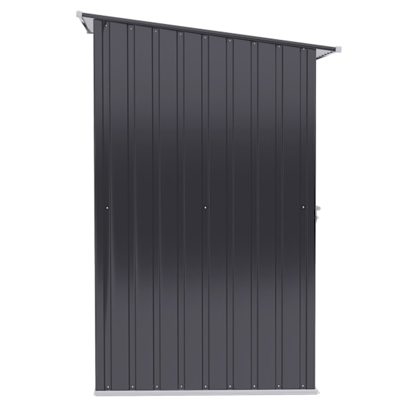 Værktøjsskur haveskur 1 x 1 m metal haveskur redskabsskur 0,92 m² galvaniseret stål mørkegrå