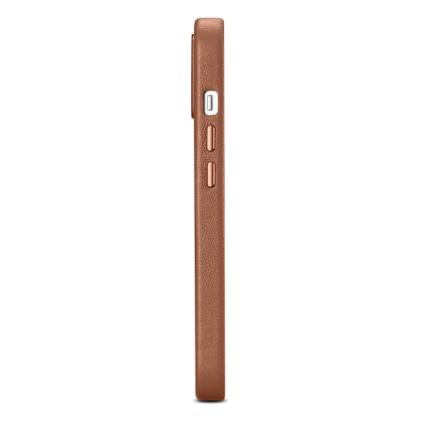 Naturligt läderfodral för iPhone 14 MagSafe Fodral Läderfodral ljusbrunt