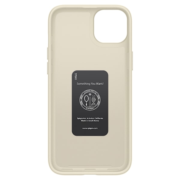 Suojakuori iPhone 15 Plus Thin Fit -puhelimelle, beige
