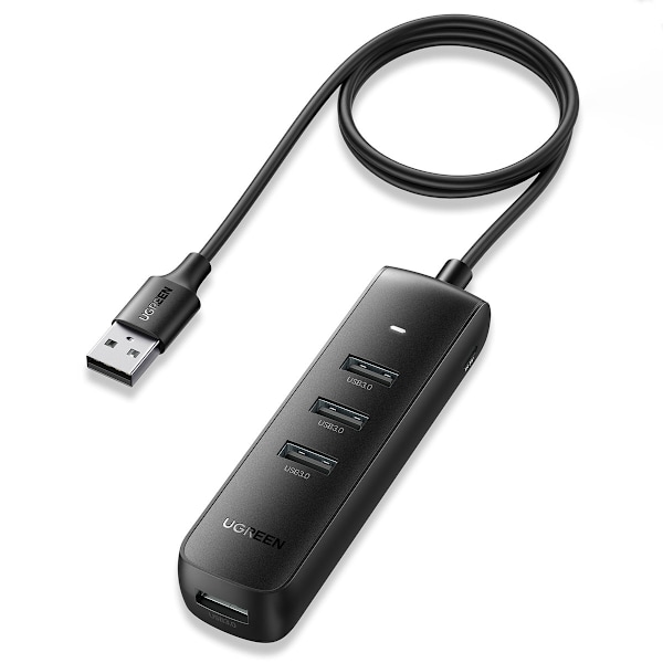 HUB USB-A-portdelare - 4x USB 3.2 Gen 1 svart