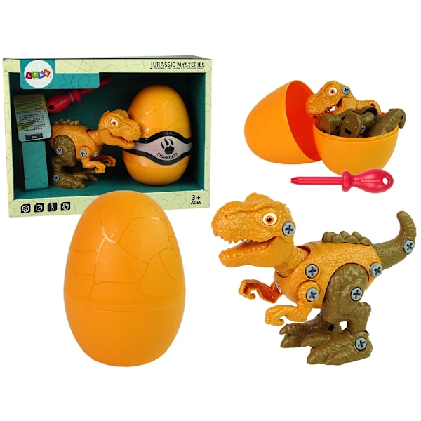 DIY Tyrannosaurus Rex Sæt med Æg & Skruetrækker - Orange