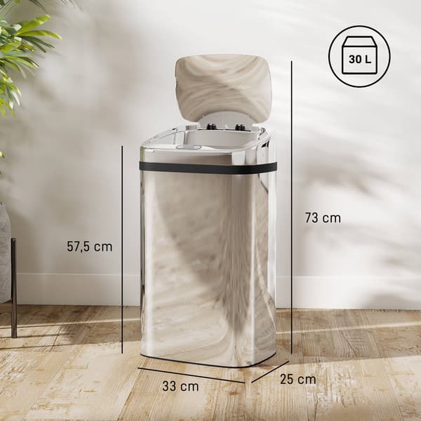 Automatisk sensorskraldespand, 30L rustfrit stål
