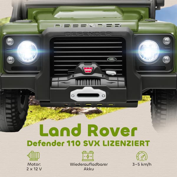 Elbil för barn, 12V batteri, fjärrkontroll, grön