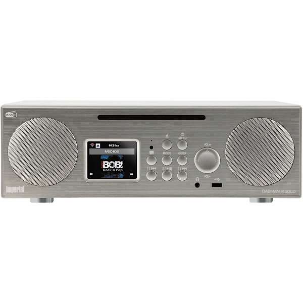 DABMAN i450 CD Multifunktionell stereoradio DAB+ / FM / Internet / Bluetooth Vit-Silver