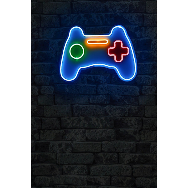 Dekorativ Plast Led-belysning Play Station Gaming Controller - Blå