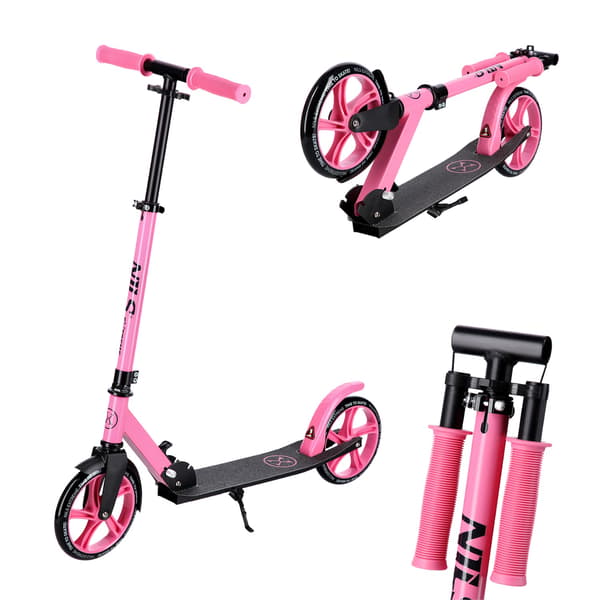 Pink scooter til børn – justerbar højde, let