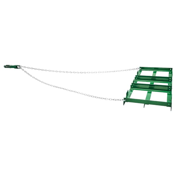 Bogserbar dragharv, 1,2 m, justerbara svärd, 183 cm kätting