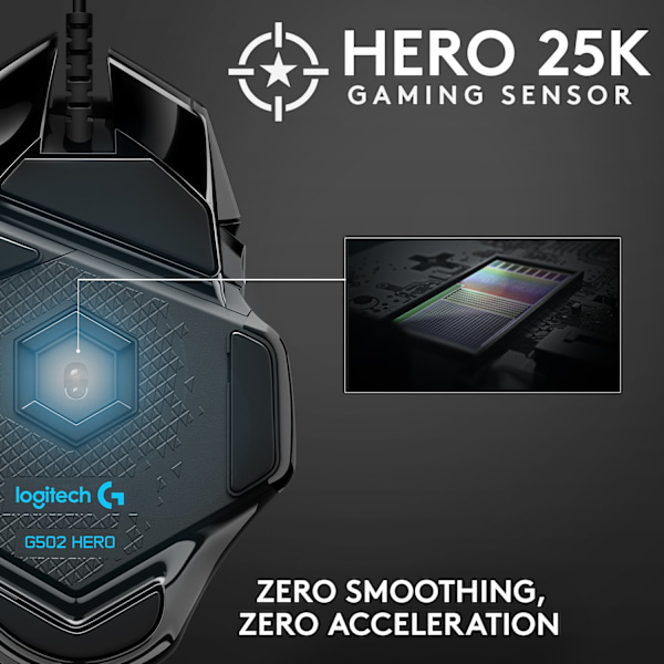 Logitech G502 HERO - gaming mus