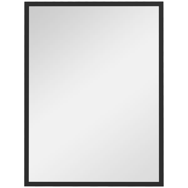 Suorakulmainen seinäpeili, 60x80 cm, musta MDF-runko