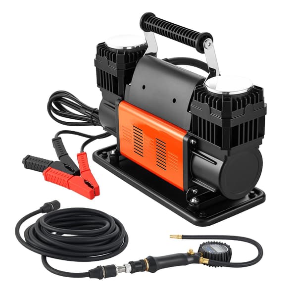 12V dobbeltcylindret luftkompressor, 150 PSI, digital måler