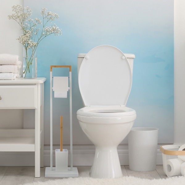 WC-tuoli bambua ja ruostumatonta terästä
