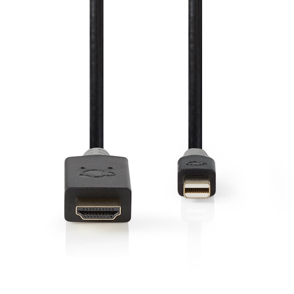 Mini DisplayPort kaapeli | DisplayPort 1.4 | Mini DisplayPort Uros | HDMI™ liitin | 48 Gbps | Kullattu | 2.00 m | Pyöreä | PVC | Antrasiitti | Muovipu