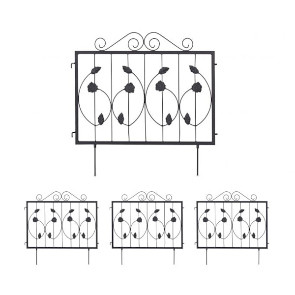 4-delat blomrabattstaket i metall