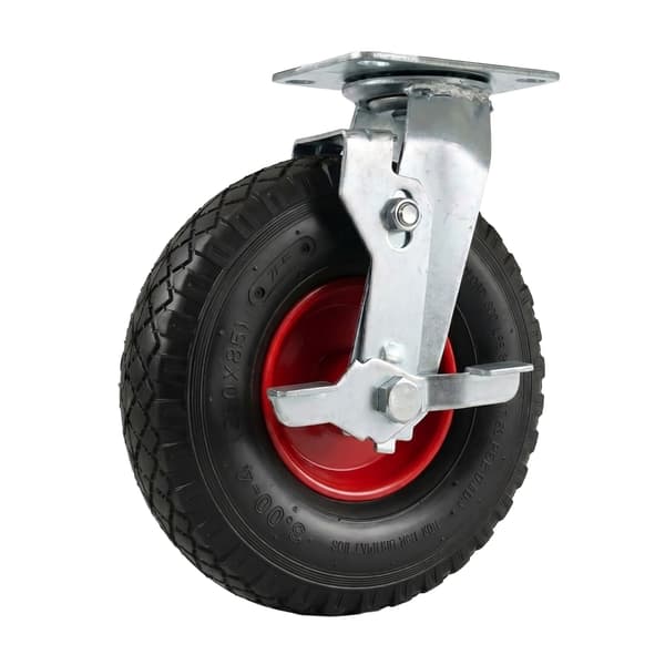 Svänghjul med broms, luftfyllda däck, 120 kg belastning