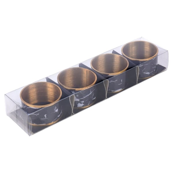 Servettringar i metall 4,5 cm 4 st.