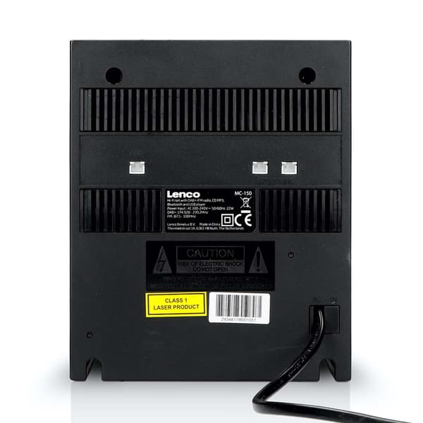 DAB+/FM/CD/Bluetooth/USB-stereojärjestelmä – Musta