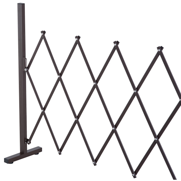 Aurinkoinen Saksiportti, Jatkettava Este, 35-300 Cm, Ihanteellinen Puutarhaan, Alumiini, Ruskea, K103,5 Cm