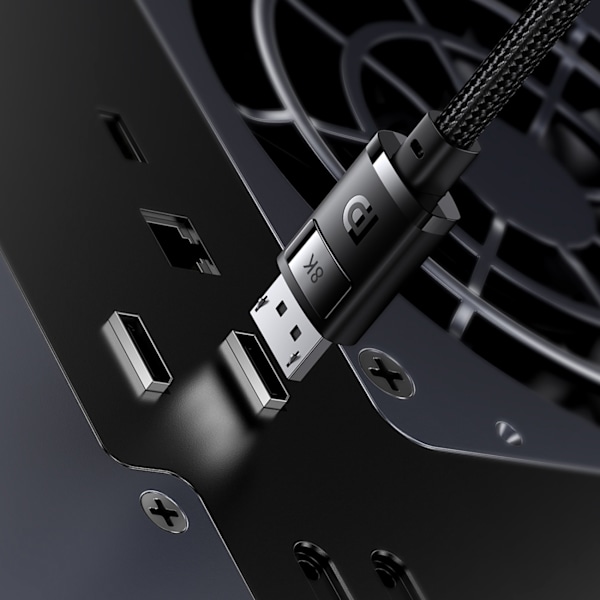 High Definition Series DisplayPort 8K 60Hz kabel 2m sort
