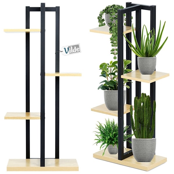 Blomsterstander i metal, 5 steder, industriel stil